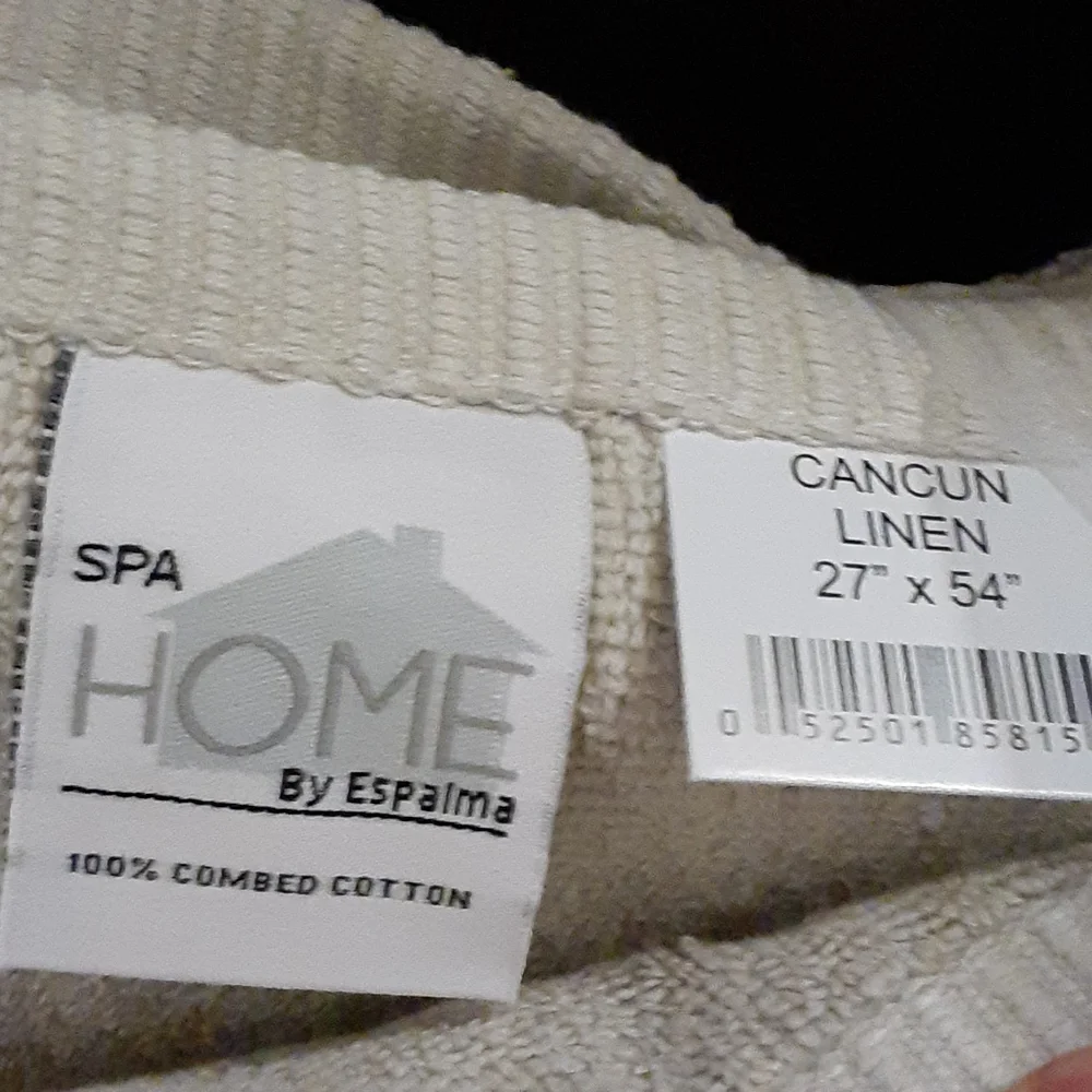 Spa Home Espalma Bloomingdale's 100% cotton 6 pc towel set Chevron taupe…New $40